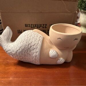 Small mermaid planter
